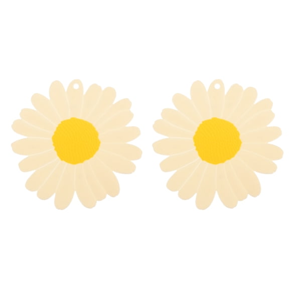 ETHZZLE 2Pcs Premium PVC Table Accessory Chrysanthemum Pattern Place Mat for Home Decor