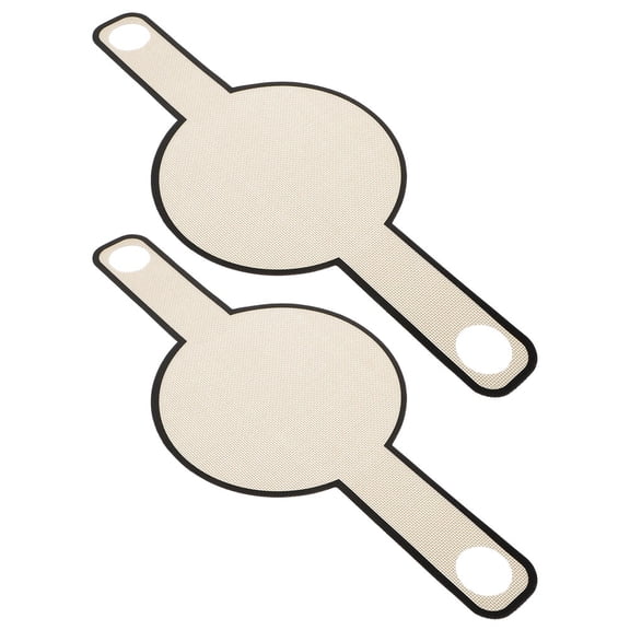 ETHZZLE 2Pcs Non Stick Silicone Baking Mat Brown Fiberglass Oven Liner for Baking Dough