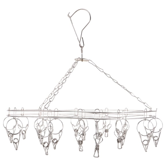 ETHZZLE 2Pcs Herb and Flower Drying Rack with Windproof Stainless Steel Clips for Kitchen