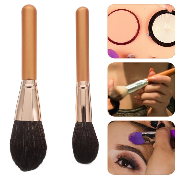 ETHZZLE 2Pcs Portable Multiuse Makeup Brushes with High Density Soft Bristles for Face Blusher