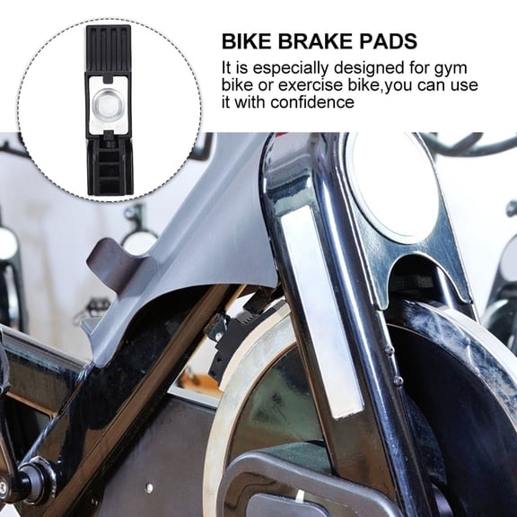 ETHZZLE Exercise Bike Brake Pads, Black Plastic and Wool Felt, for Gym