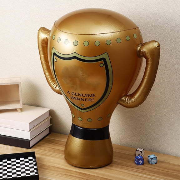 ETHZZLE Set of 2 Inflatable Golden Trophy Cups PVC Party Decorations for Sports and Game Event Celebrations