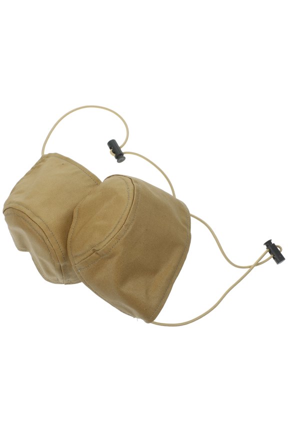 2Pcs Khaki Shoe Cover with Dancer Buckle and Plush Lining for Driving Use