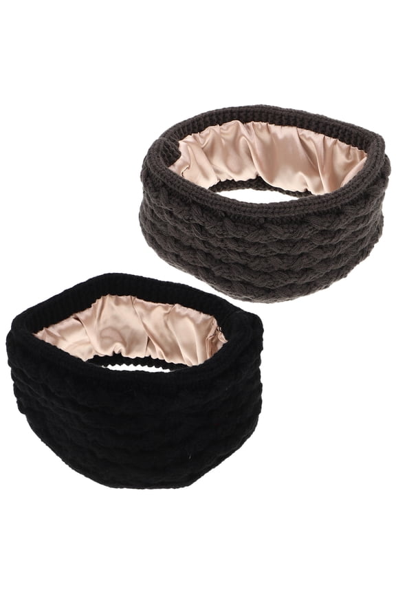 2Pcs Knit Winter Headband Ear Warmers for Cold Weather Running and Cycling