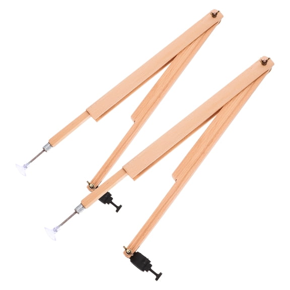 ETHZZLE 2Pcs Large Wooden Pencil Compass for Drawing with Adjustable Radius in Khaki for Teaching and Woodworking