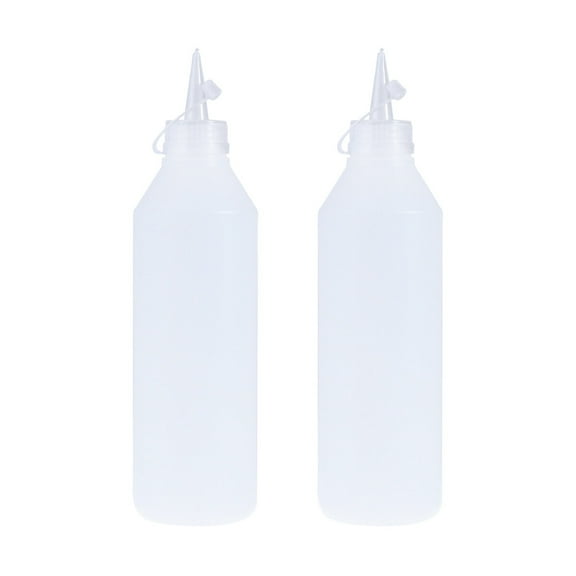 ETHZZLE 2Pcs Leak Proof Plastic Squeeze Bottles for Accurate Glue Dispense White