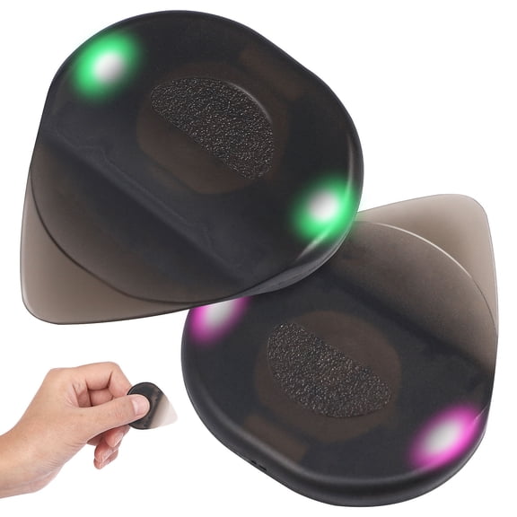 ETHZZLE 2-Pack Lighted Guitar Picks with Multi-Color LED Lights for Electric Guitar Stage Performance