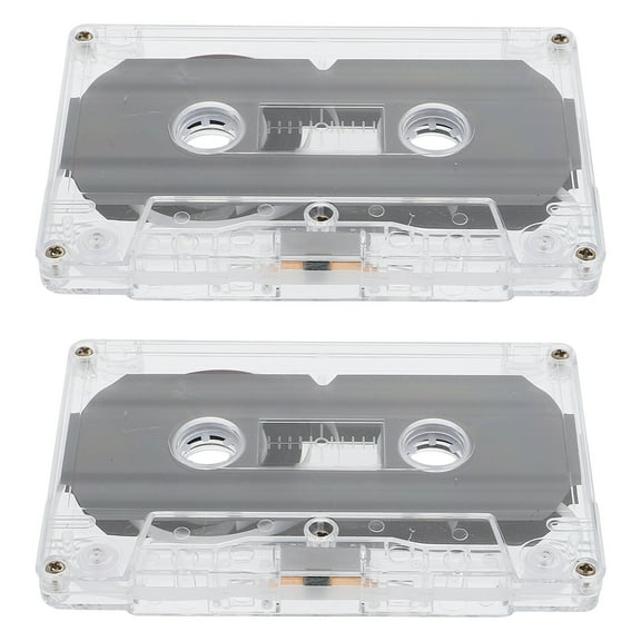 ETHZZLE 2Pcs Transparent Blank Audio Cassette Tape 30 Minute Recording Time Low Noise for e Recording