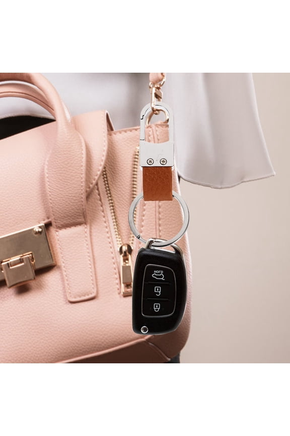 2Pcs Multi-Functional Key Organizer PU Keychain Practical Portable Key Holders Assorted Colors