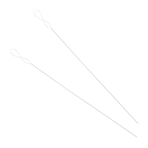 ETHZZLE 2Pcs Needle for Beading Stainless Steel Silver for Jewelry Crafting