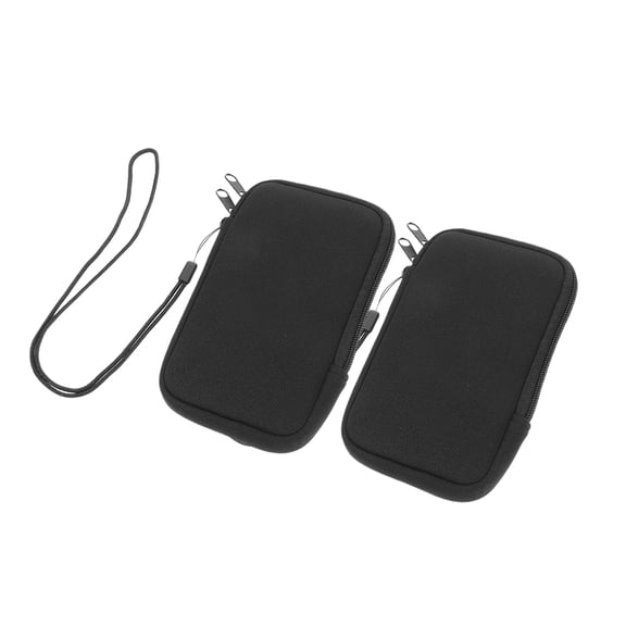 ETHZZLE 2Pcs Neoprene Cell Phone Sleeves with Zipper Phone Pouch for Walking and Gym Use