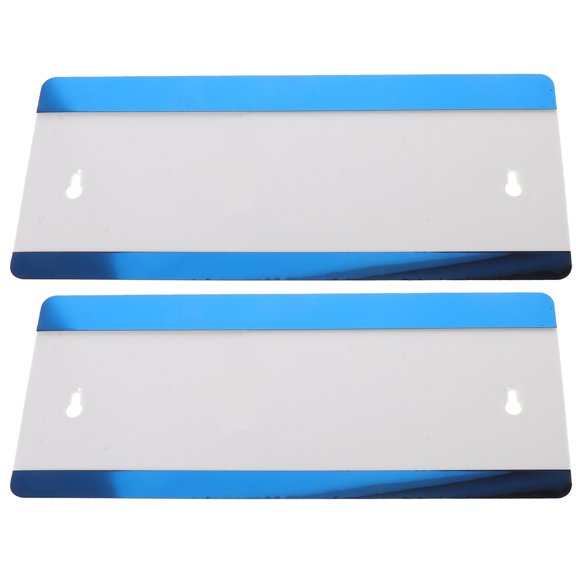 ETHZZLE 2Pcs Office Desk Name Plate in Multi Color with Metal Design and Self Adhesive Backing
