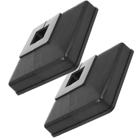 ETHZZLE 2Pcs Outdoor Black Plastic Post Cap Replacement Covers for Decks and Fence Posts