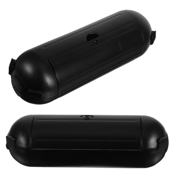 ETHZZLE 2Pcs Outdoor Plug Cover Black Weatherproof Cord Connection Protector for Extension Cords