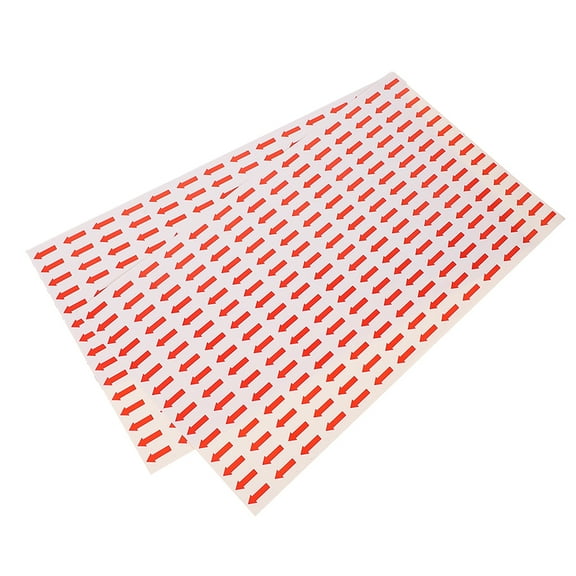 ETHZZLE 2Pcs Paper Red Arrow Stickers Small Self Adhesive Labels for Strong Adhesion and Direction Marking