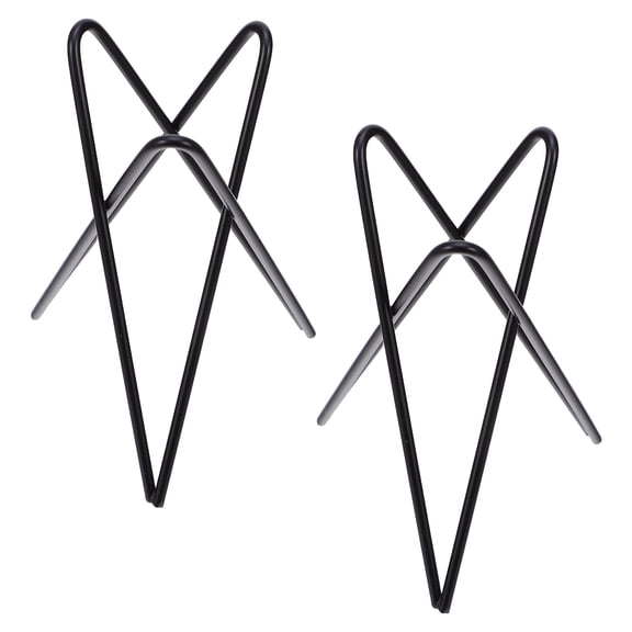 ETHZZLE 2Pcs Plant Tripot Stand Made of Durable Iron for Home Gardening Storage in Black