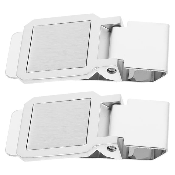 ETHZZLE 2Pcs Stainless Steel Money Clip Creative Design for Wallet Cash and Office Use