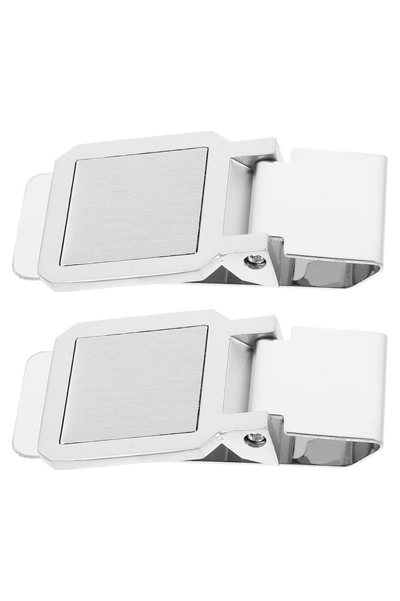 2Pcs Stainless Steel Money Clip Creative Design for Wallet Cash and Office Use