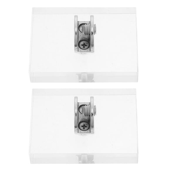 ETHZZLE 2Pcs Portable Clear Acrylic Plaque Stand Bases with Non Scratch Surface Protection
