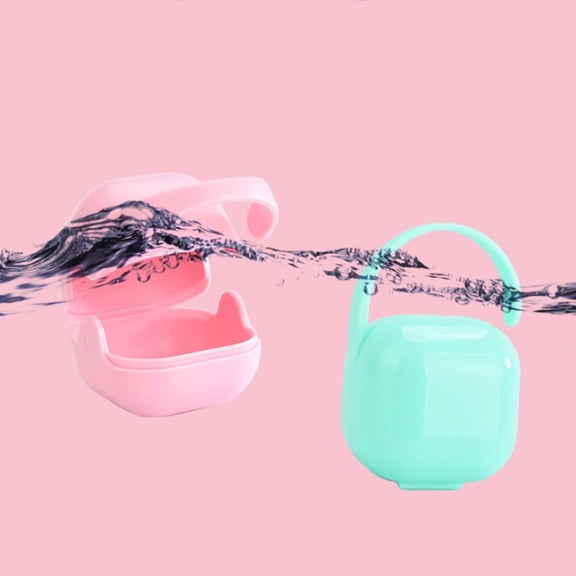 ETHZZLE 2Pcs Protective Soother Container in Assorted Colors for Outdoor and Travel Use