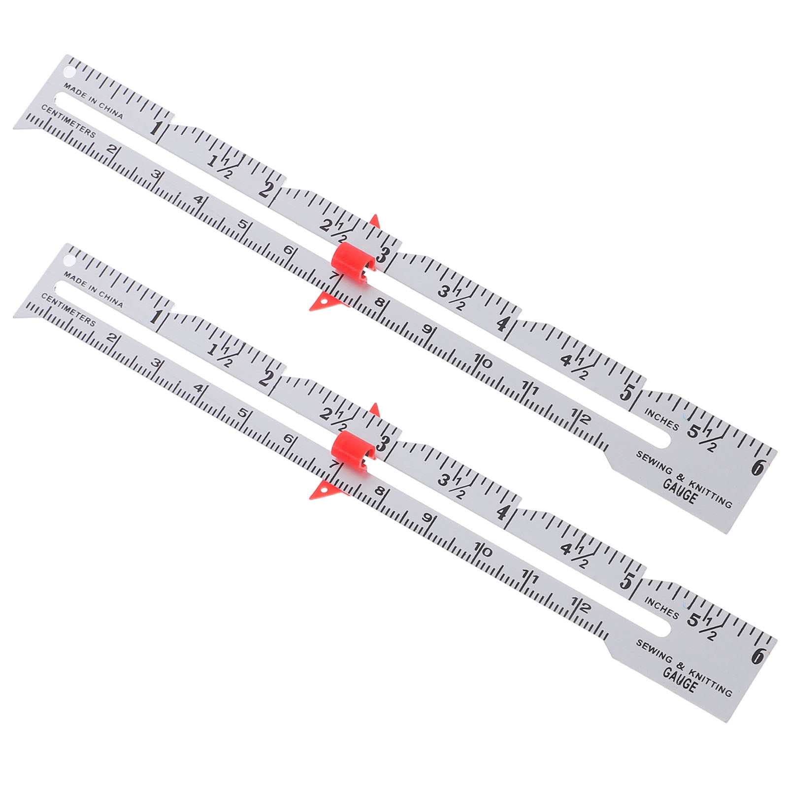 ETHZZLE 2Pcs Portable Sewing Guide Ruler with Sliding Gauge for ...