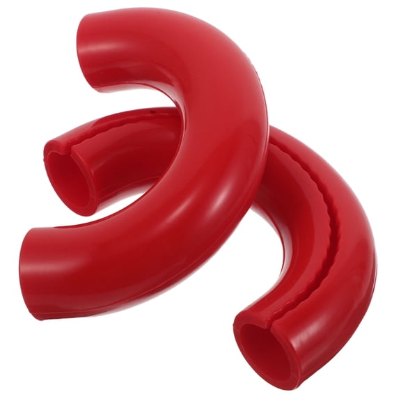 ETHZZLE 2Pcs Durable Red Tow Trailer Hitch Sleeve Front Tow Bar Hitch Cover with Weather Resistant Design