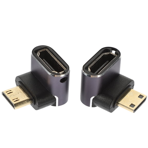 ETHZZLE 2Pcs Black Video Connector 90 Degree Adapter for Phonograph TV Receiver Stable Signal