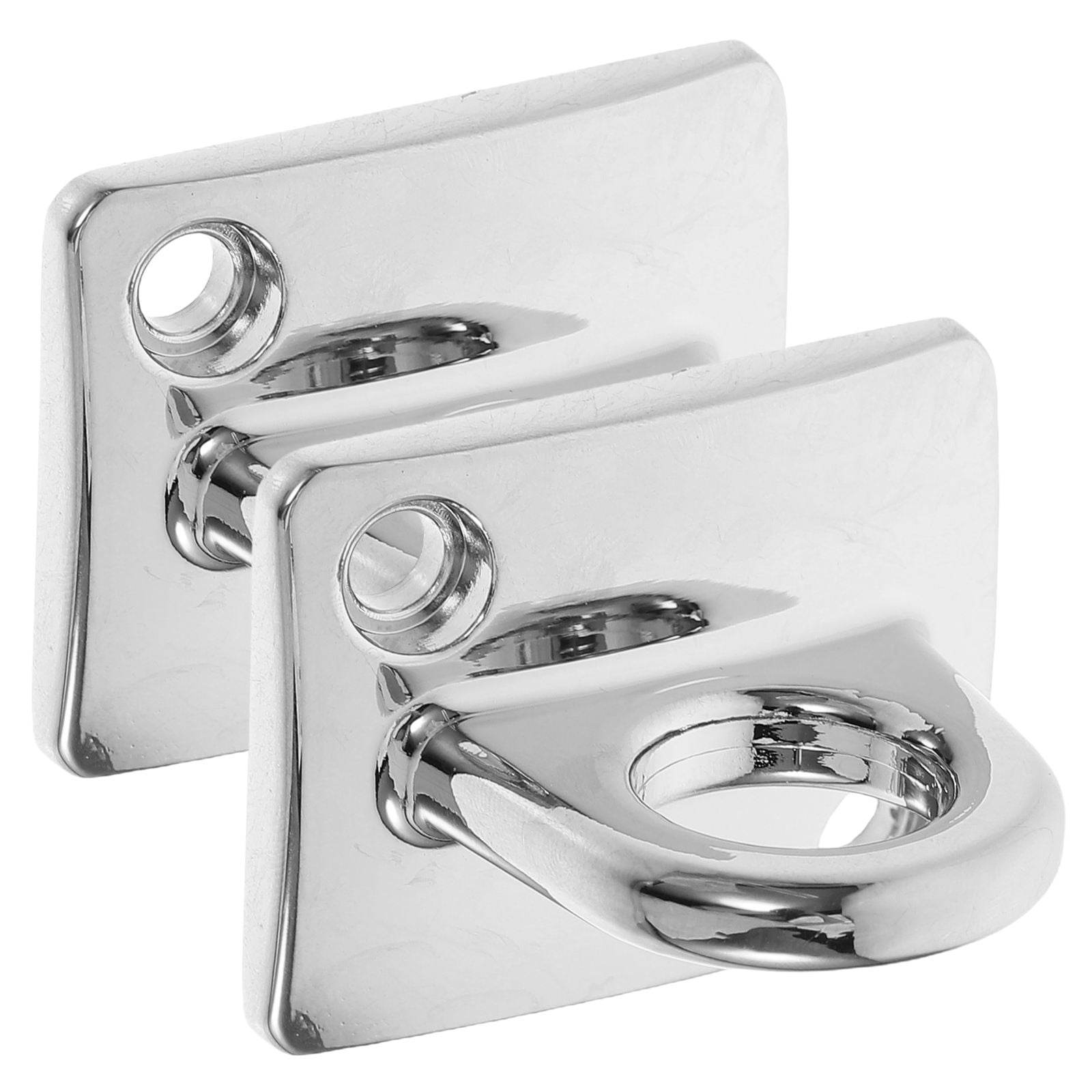 ETHZZLE 2Pcs Plated Silver Zinc Alloy Wall Hanging Loop for Home Wardrobe Storage Accessories