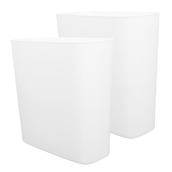 ETHZZLE Narrow White PP Garbage Bin for Sharps Collection in Tight Spaces 2Pcs
