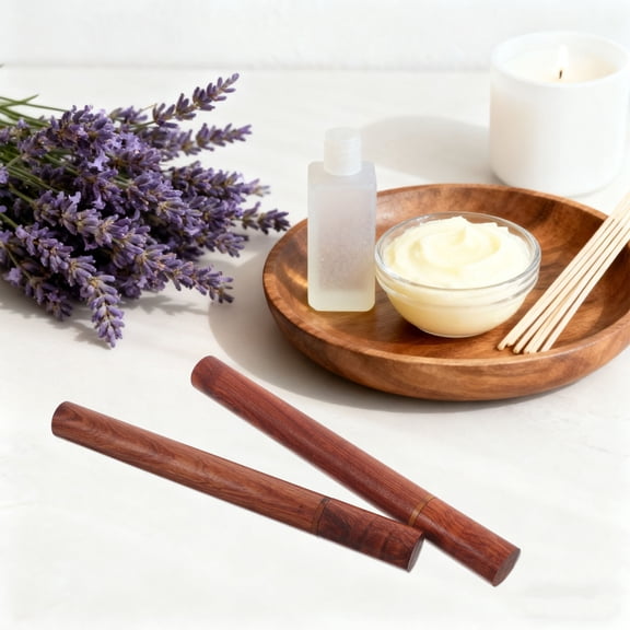 ETHZZLE Set of 2 Solid Wood Incense Storage Boxes with Portable Design and Airtight Seal for Stick Incense Organization
