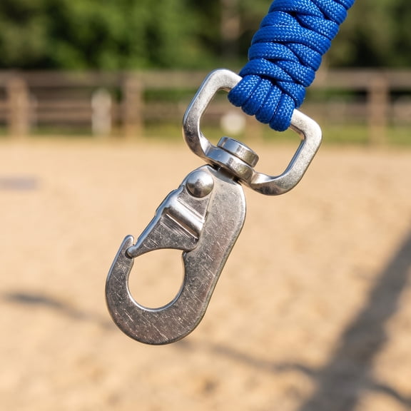 ETHZZLE 2Pcs Stainless Steel Swivel Eye Snap Hook with Spring Loaded Closure Perfect for Horse Reins and Bag Straps