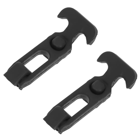 ETHZZLE 2-Pack T Handle Buckle Rubber Toolbox Hasp Latch, Flexible Draw Latch in Black, Rust Resistant Hardware