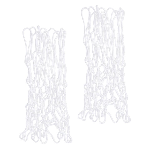 ETHZZLE 2Pcs Hand-Woven Basketball Net White for Outdoor Training and Competition Use