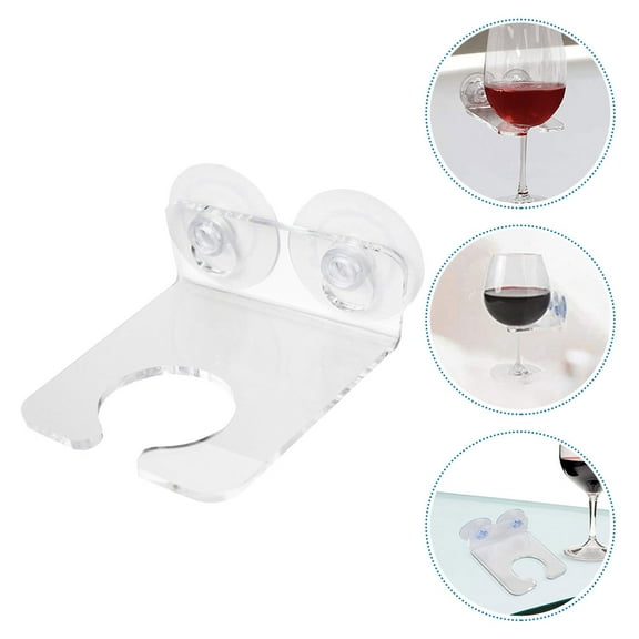 ETHZZLE 2Pcs Transparent Wine Glass Holder for Holding Wine Glasses in Bathroom