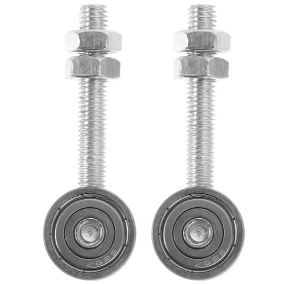 ETHZZLE 2-Pack Galvanized Iron Trolley Assembly with Smooth Bearing Rollers for Heavy Duty Use