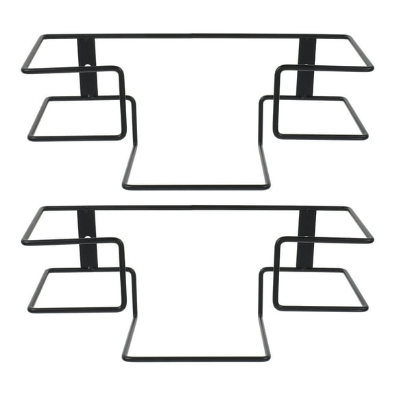 ETHZZLE 2- Mounted Glove Holder Iron Storage Box Black for Space Saving Home and Kitchen Organization