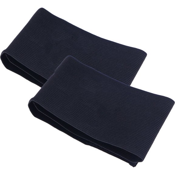 ETHZZLE 2Pcs Wear Resistant Captain Armband Black Adjustable Football Rugby Basketball Accessory