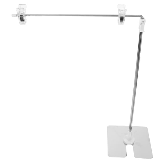 ETHZZLE 2Pcs Sturdy Stainless Steel Retractable Poster Stand with Clip for Tabletop