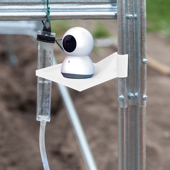 ETHZZLE 2Pcs White Corner Shelf for Grow Tent Sturdy Multipurpose Holder for Planting Equipment and Cameras