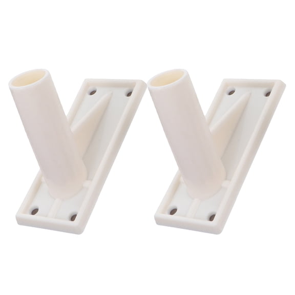 ETHZZLE Flagpole Bracket White Plastic Wall Mount Quick Flag Replacement Sturdy