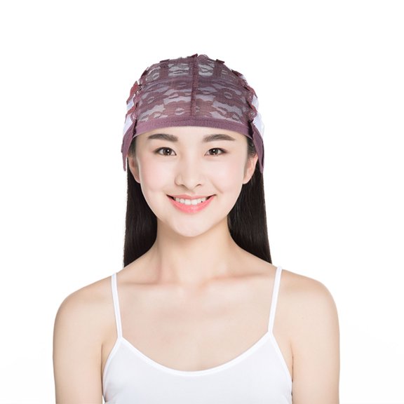 ETHZZLE 2Pcs Wig Lace Net Hat Elastic Breathable Mesh for Hairdressing Assorted Color