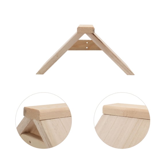 ETHZZLE 2Pcs Wooden Pet Rest Stand Light Yellow Durable Pigeon Perch with Spacious Surface
