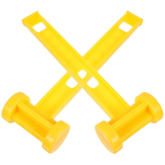 ETHZZLE 2Pcs Yellow Pe Woodworking Hammer for Camping Tool Hammer 9.8x3x1.8in