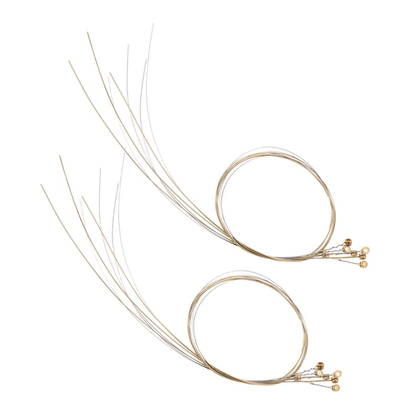 ETHZZLE 2-Pack String Replacement Kit with 7 Metal Strings for Lyre , Assorted Colors, Universal Fit