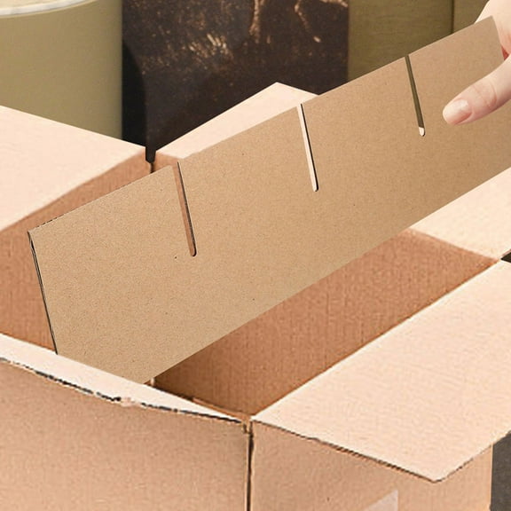 ETHZZLE 2Sets Cardboard Box Divider Kit Khaki Adjustable Protective Partitions for Glass