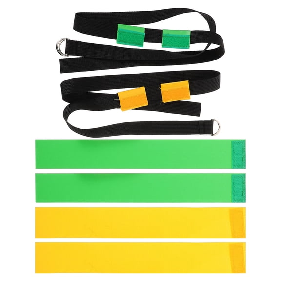 ETHZZLE 2Sets Durable Rugby Waist Flag Belt with Yellow Penalty Flags for Football Sports Events