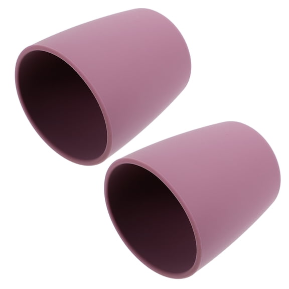 ETHZZLE 2Pcs Toddler Silicone Cup Purple Transition from Bottles to Cups for Infants Travel Use Back to School