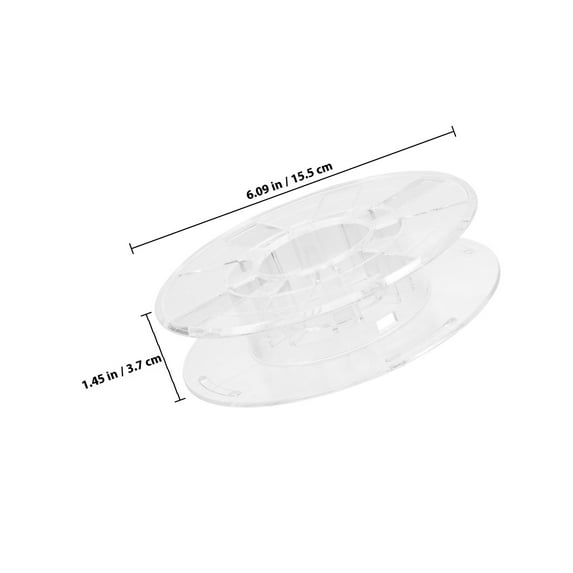 ETHZZLE 2Pcs Clear Plastic 3D Printing Filament Spool Racks with Precision Manufacturing and Portable Design
