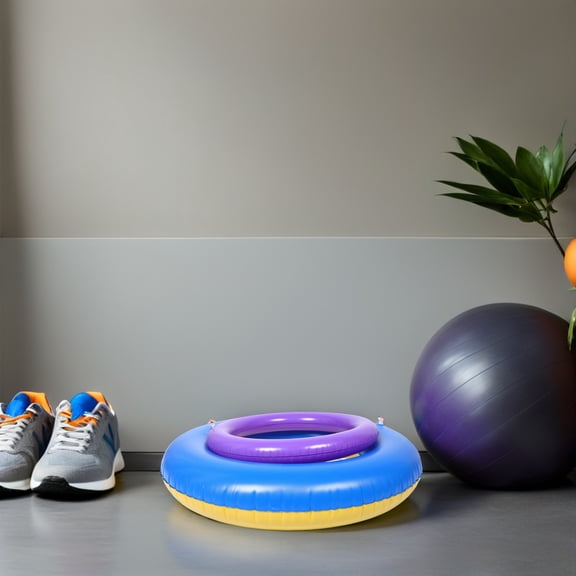ETHZZLE 2Pcs Fixed Ring Stability Ball Holder Inflatable Exercise Ball Stand for Secure Gym and Home Workouts