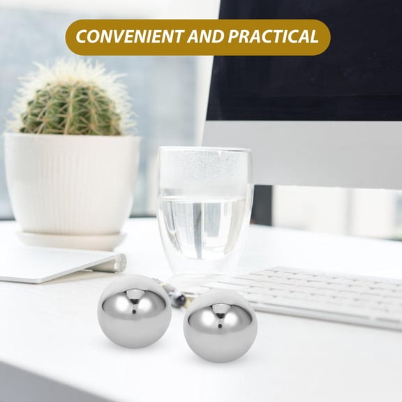 ETHZZLE 2pcs Hand Grip Exercise Balls: Hand Exercise Grip Balls For Strengthening - 38mm Finger Strengthener Sphere - Solid Handballs For Fitness Home Workout